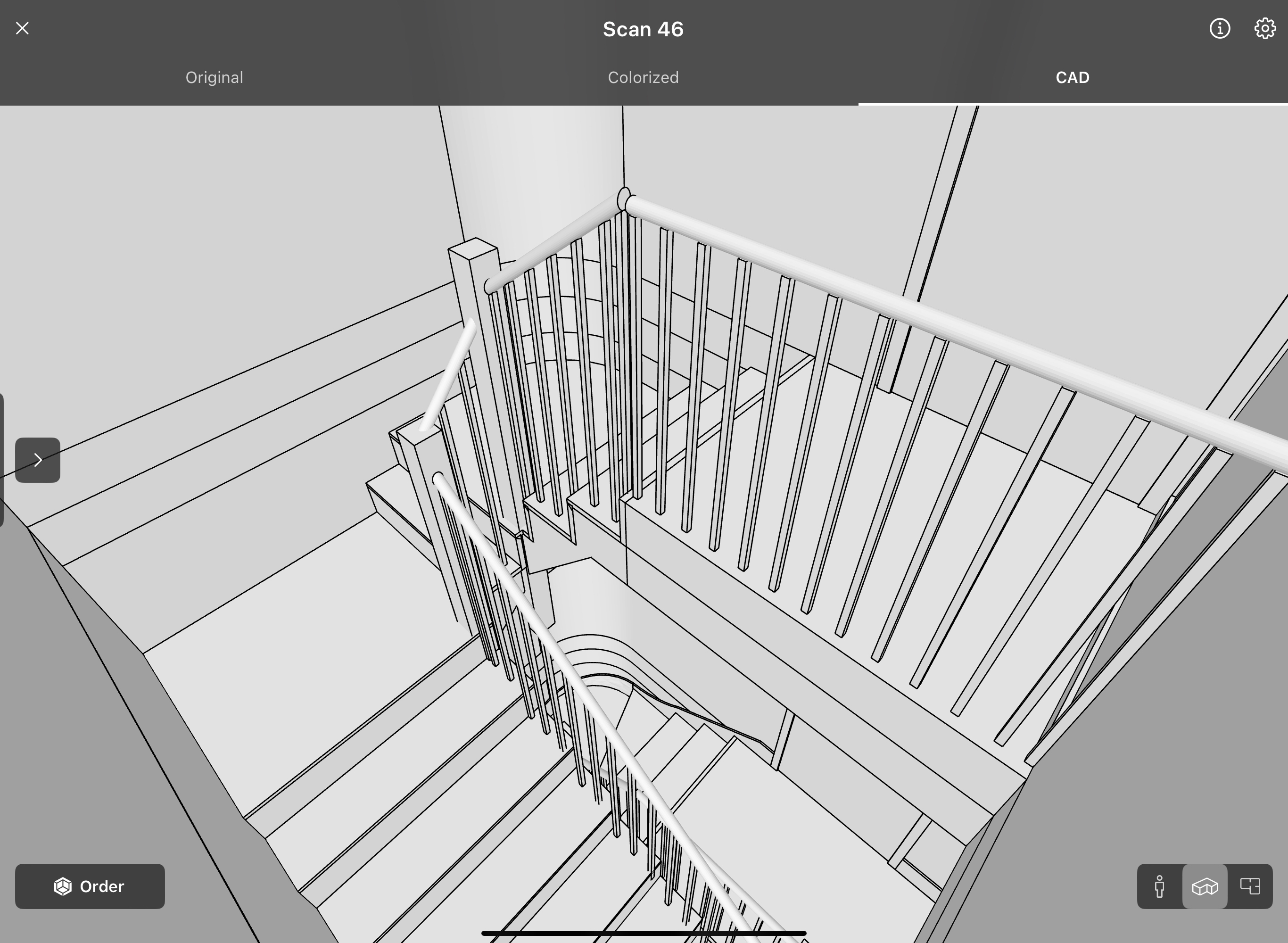 Twindo model of a staircase captured by Social Impact Collective